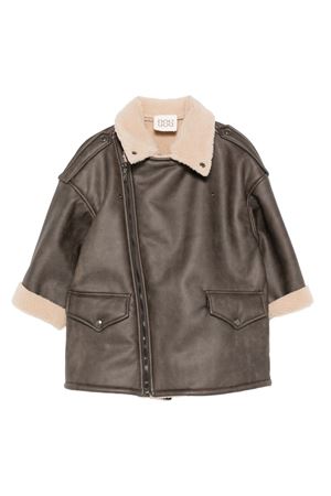 brown polyester jacket DOUUOD KIDS | DX2P70H0072320BG